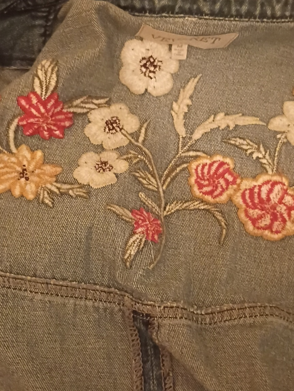 Vintage Veveret Embroidered Jean Jacket - Picture 10 of 10